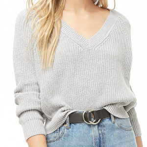 Gray Cropped Sweater